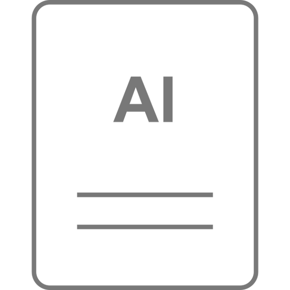 Icon showing an AI document.